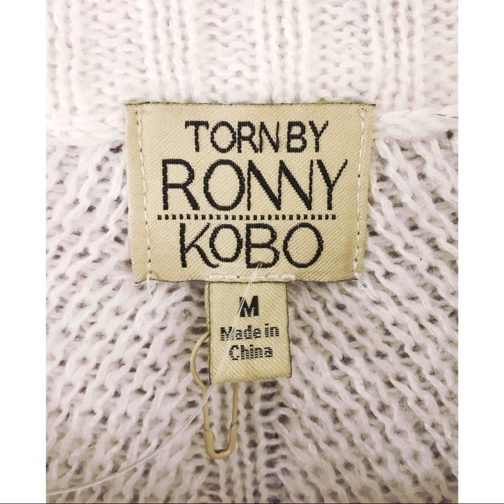 Torn by Ronny Kobo Paige Ruffle Lace Up Sweater - Picture 7 of 7